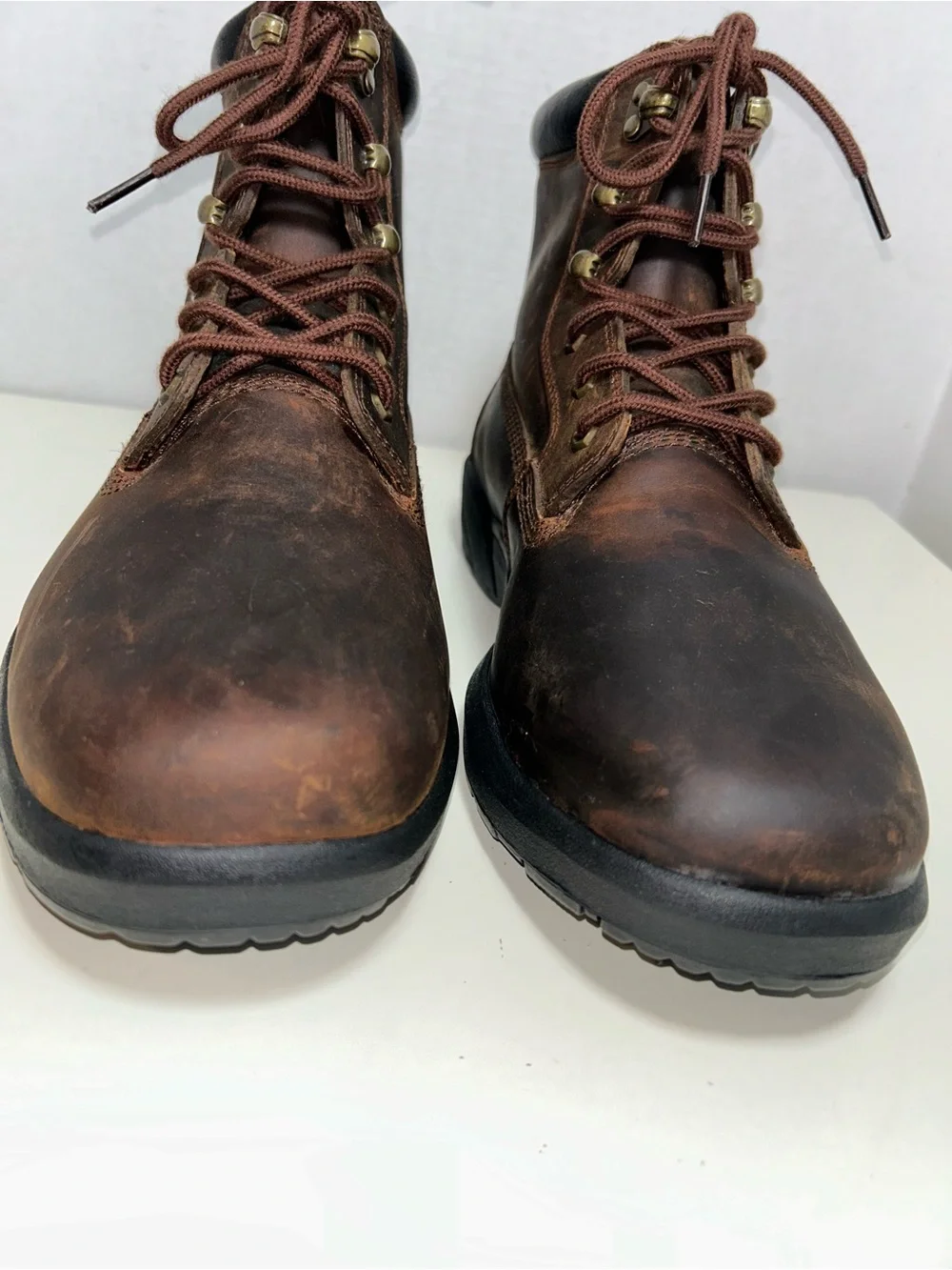Dr. Comfort Boss #9520 Brown Leather Lace-Up Comfort Work Boot